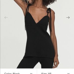 Something Navy tank  black small New with tags